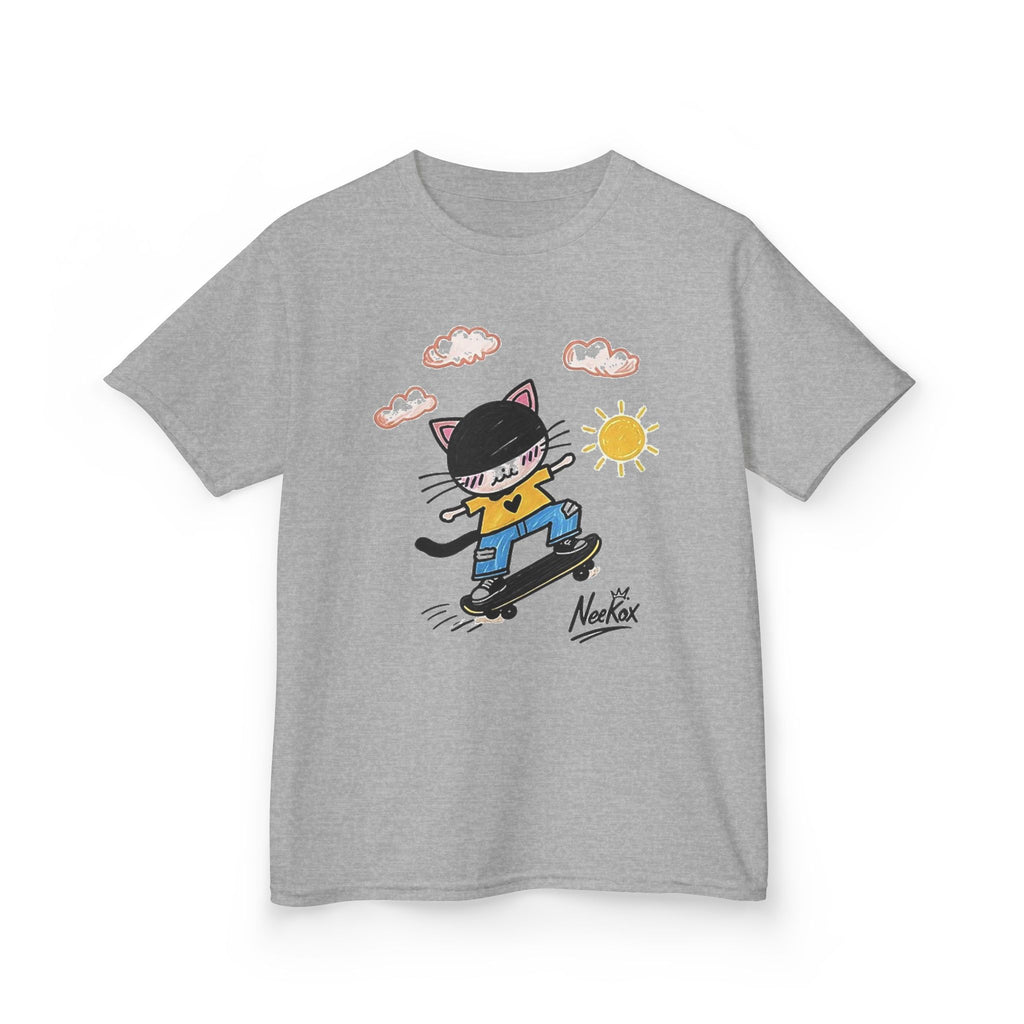 Kids Skateboard Cat T-Shirt