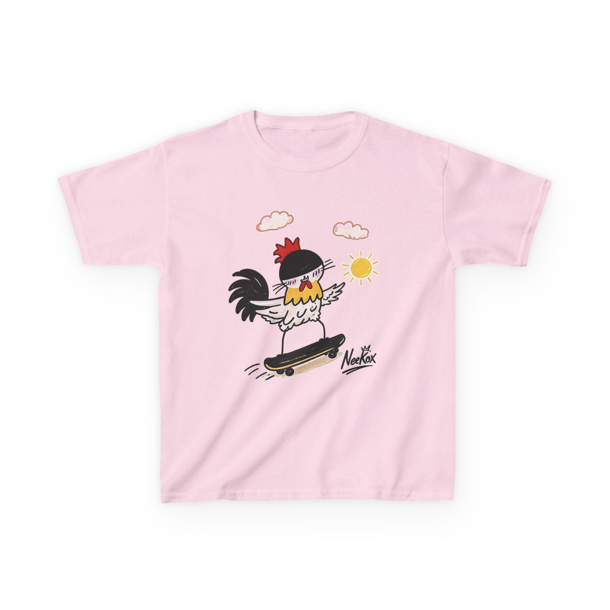 Kids Skateboarding Rooster T-Shirt