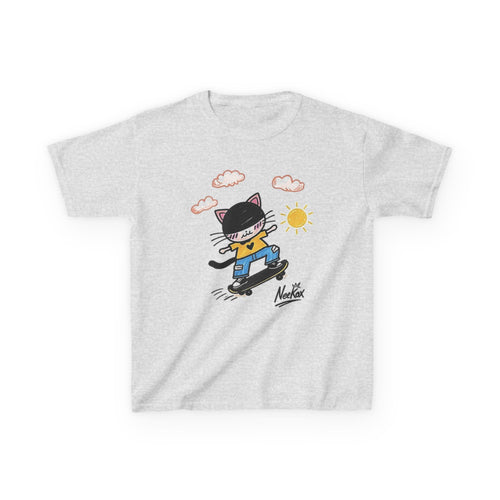 Kids Skateboard Cat T-Shirt