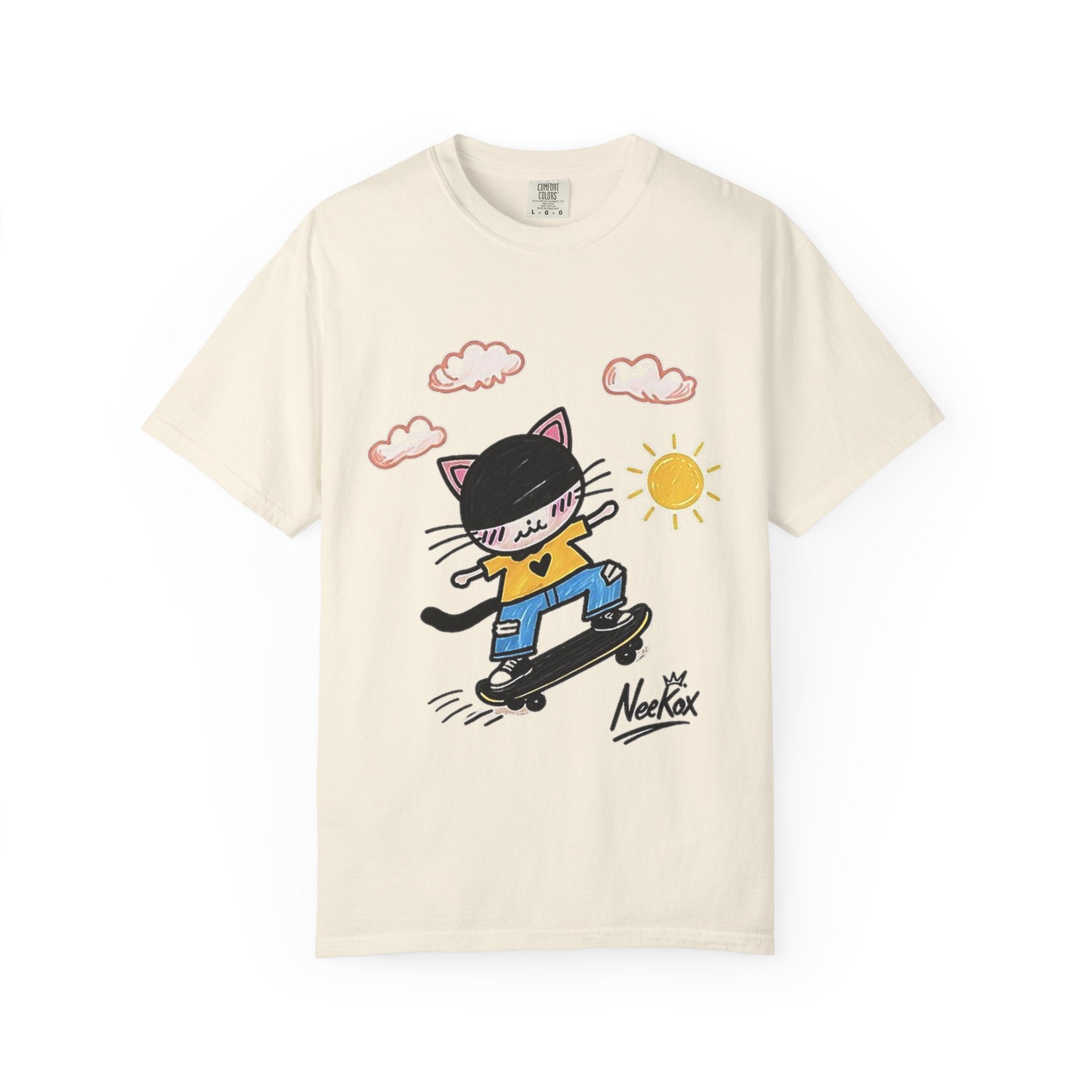 Skateboard Cat Graphic T-Shirt