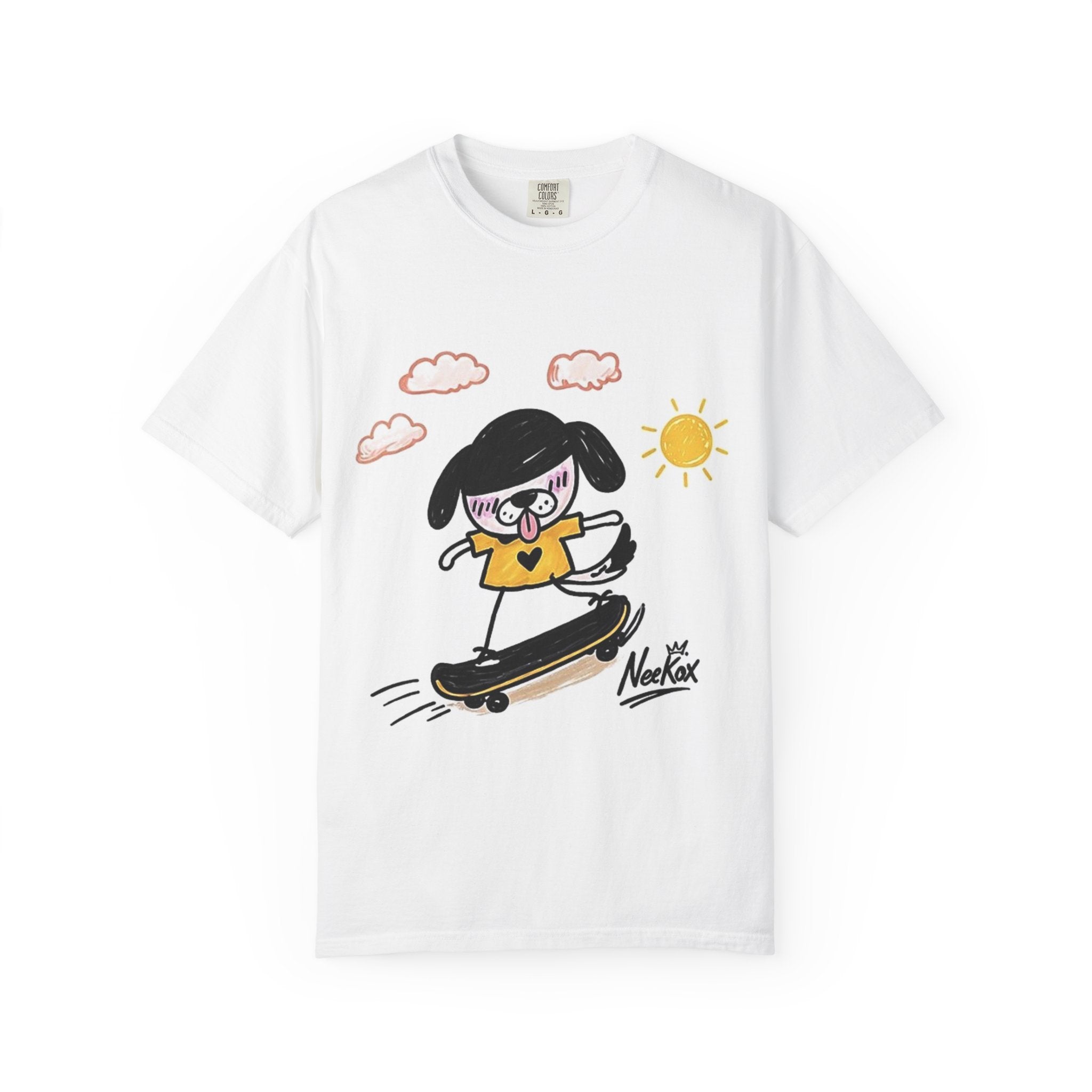 Skateboard Dog Cartoon T-Shirt