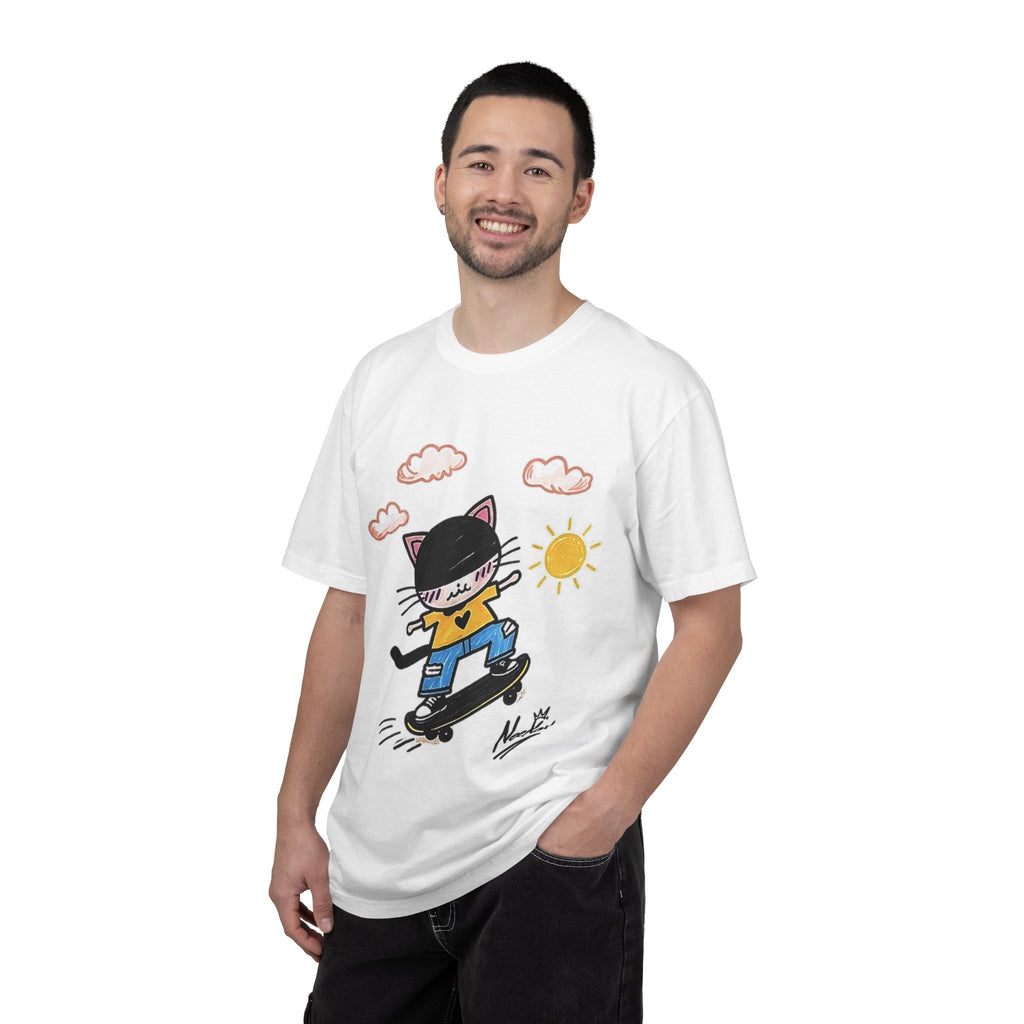 Skateboard Cat Graphic T-Shirt