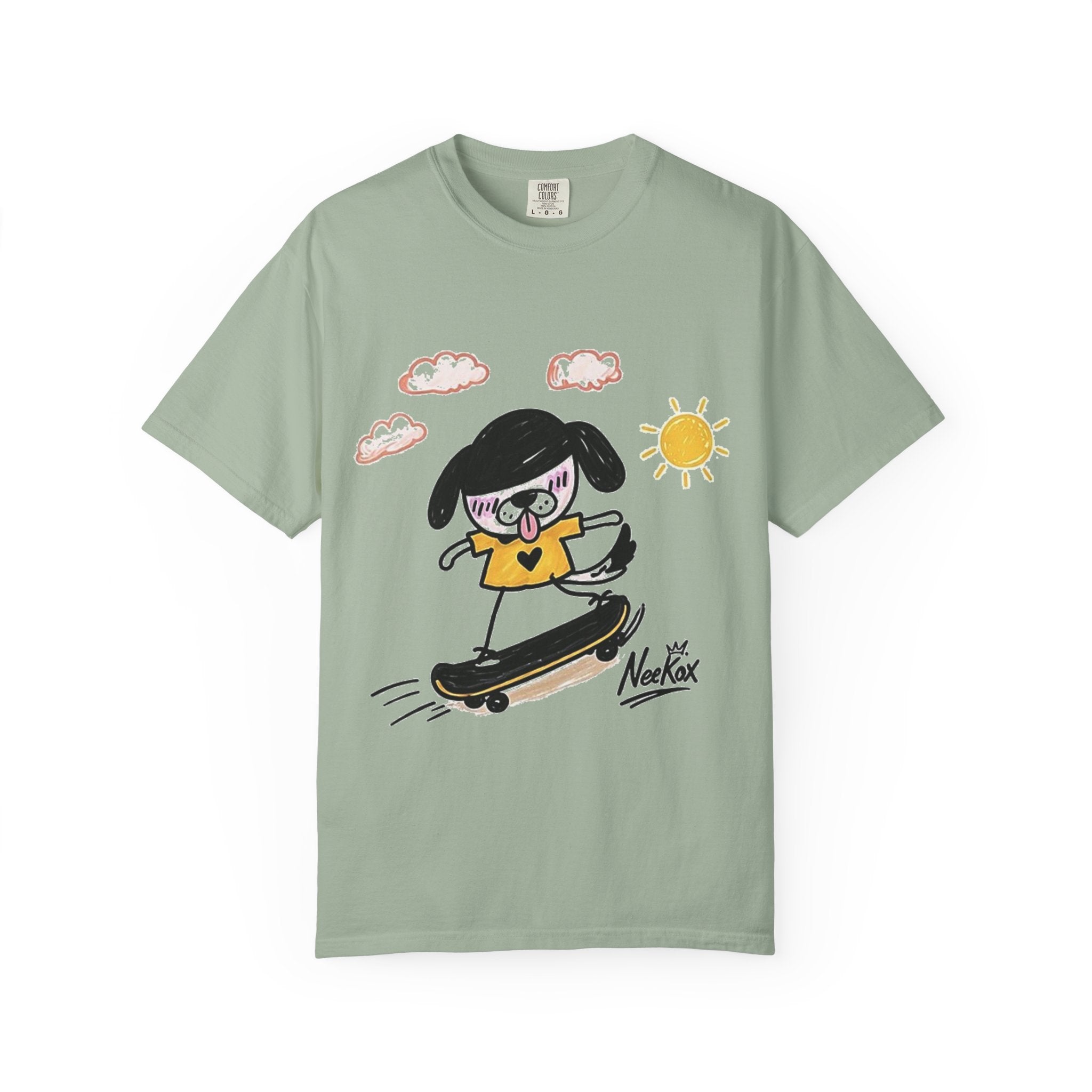 Skateboard Dog Cartoon T-Shirt
