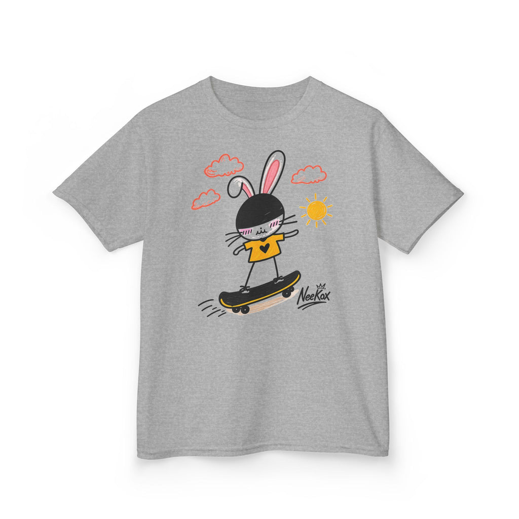 Kids Skateboarding Bunny T‑Shirt
