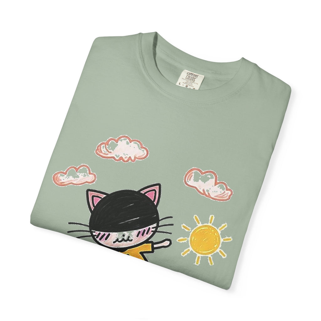 Skateboard Cat Graphic T-Shirt