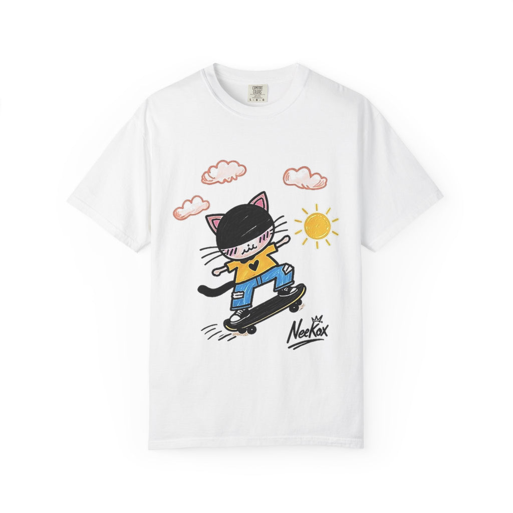 Skateboard Cat Graphic T-Shirt
